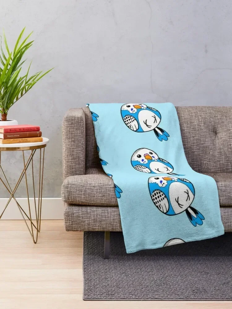 Goodest Parakeet (Blue) Throw Blanket Sofa Quilt anime Kid'S Blankets