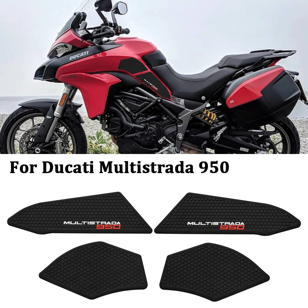 

For Ducati Multistrada 950 950S 2019-2021 Motorcycle Non-Slip Side Fuel Tank Stickers Waterproof Pad Rubber Sticker