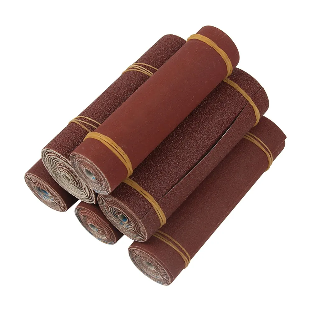 1Roll 1M Sandpaper Emery Cloth 100mm Width 80/120/180/240/320/600 Grit Polishing Sandpaper For Woodcarving Root Carving view 3