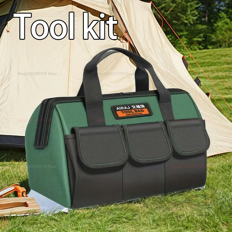 Tool Bag Multifunctional Storage Electrician Wear Resistant Thickened Canvas Electrician Woodworking Tool Bag Portable