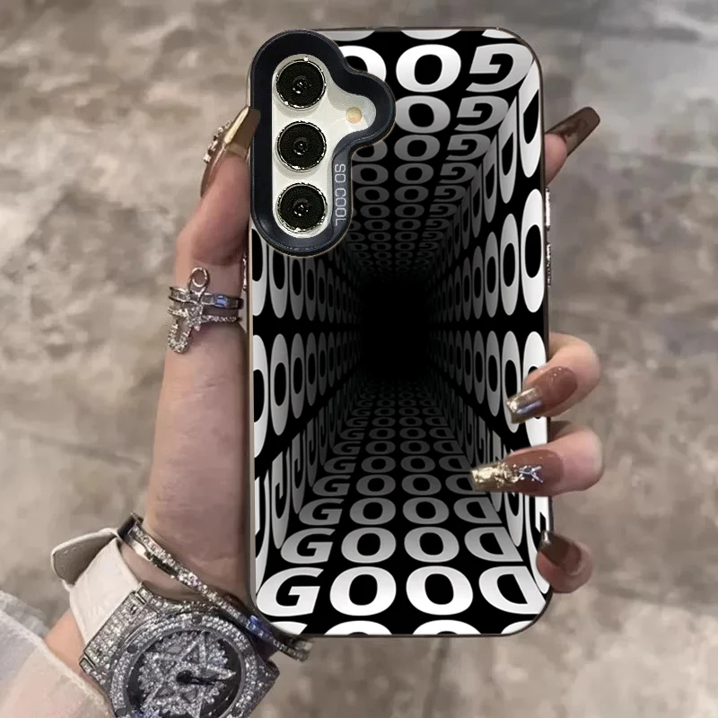 立体的な文字のスマホケース Samsung Galaxy A16 A26 A36 A56 A25 A55 A54 A53 S25 FE S24 Ultra S23 S22 Plus用カバー