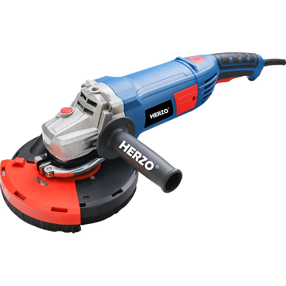 HERZO 180mm Cordless Angle Grinder Tool 220V Mini Concrete Angle Stone Grinder Machine 800W Portable