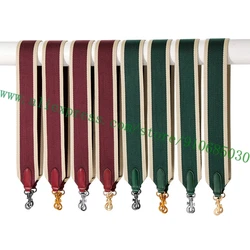 6cm Wide Board Striped Fabric Shoulder Strap Nylon Carry Belt For Handbag Duffle Bag Purse Non-adjustable 100cm Green Burgundy