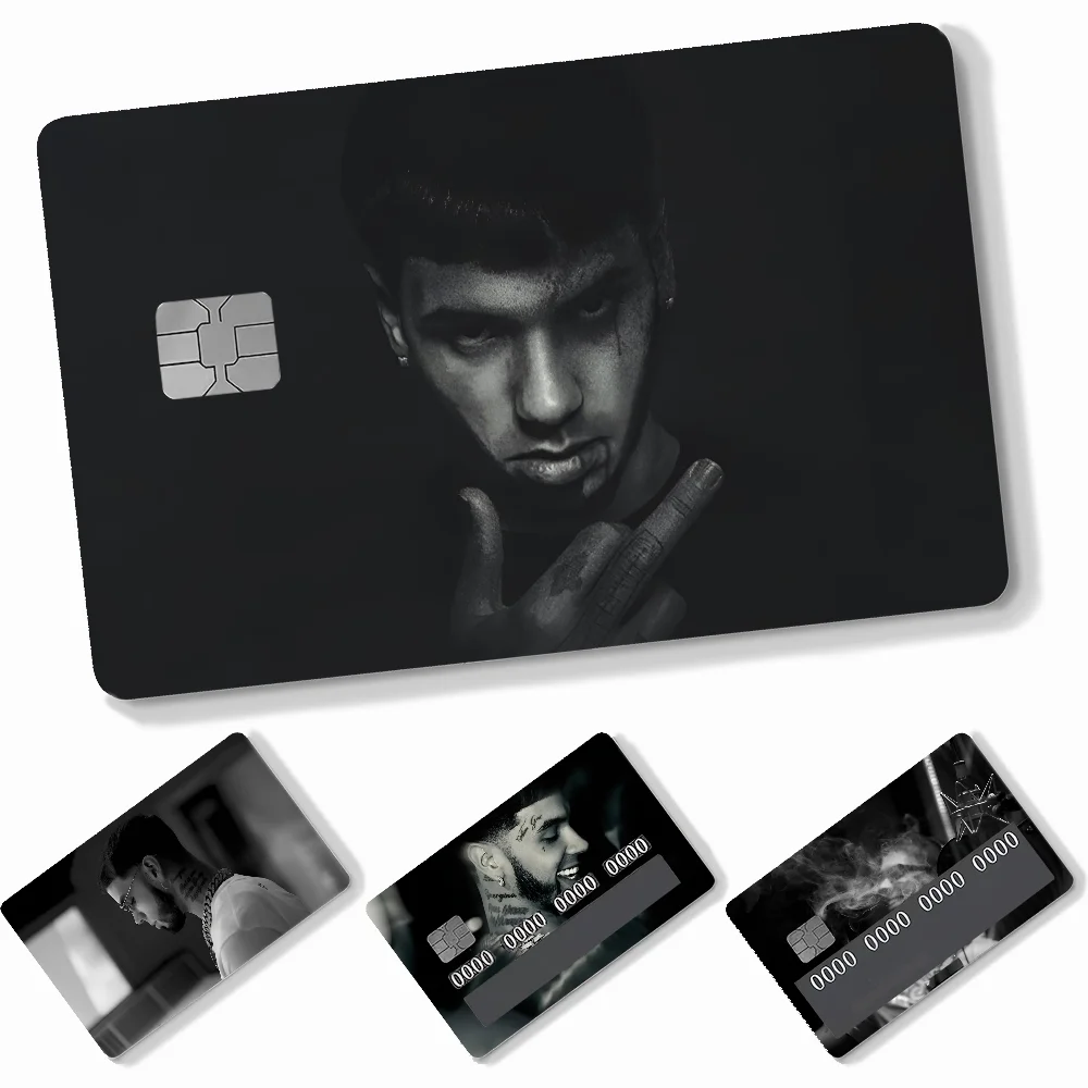 Singer Anuel AA pegatinas 4 Uds PVC tarjeta de crédito pegatinas de piel película protectora autoadhesiva extraíble