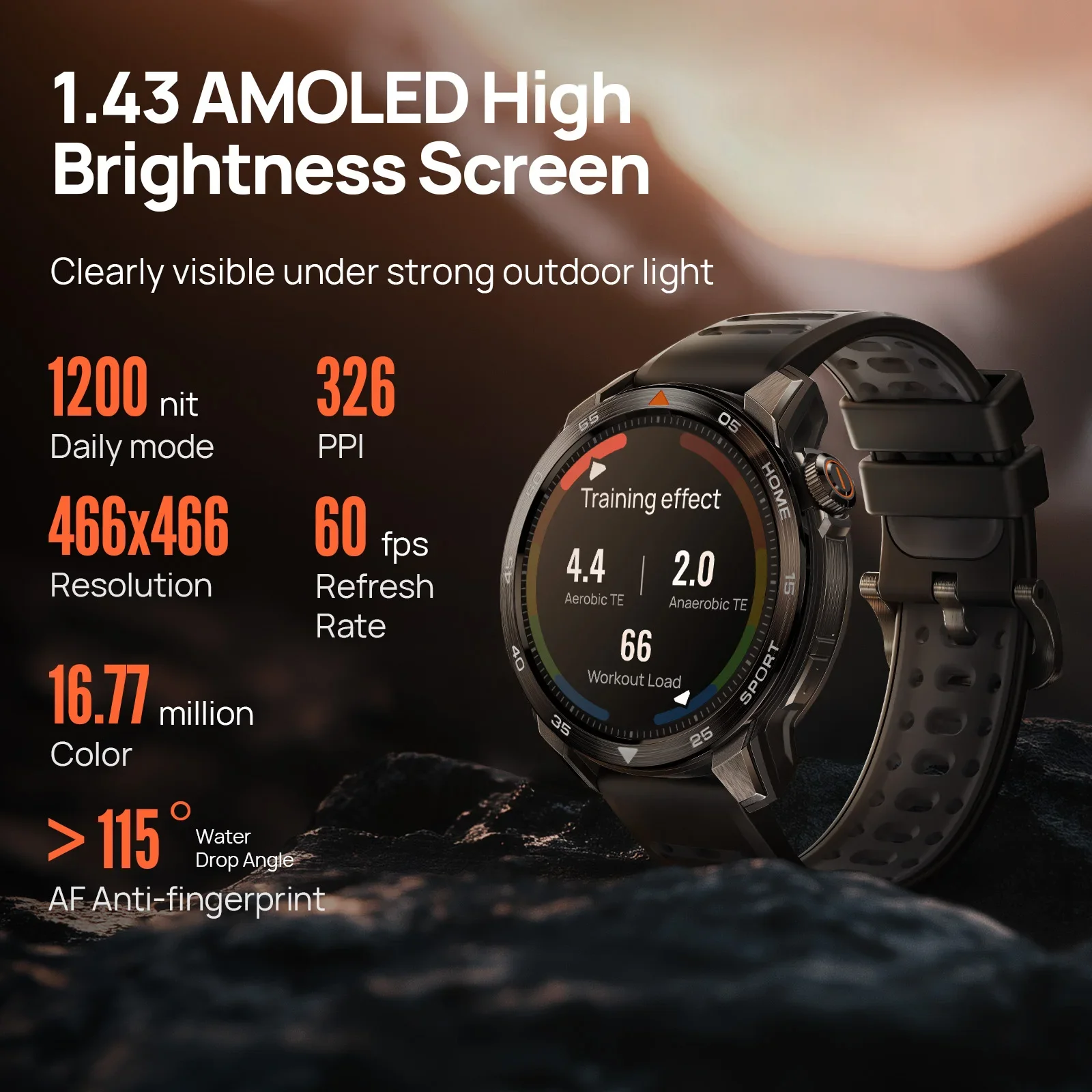 Mibro GS Pro2 Smartwatch 1.43'' Ekran AMOLED 5ATM Wodoodporny Połączenia Bluetooth GPS 150 Trybów Sportowych Smartwatch dla Kobiet i Mężczyzn