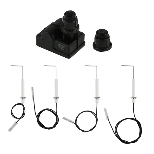 Imagen 2 del producto Encendedor de barbacoa con botón pulsador de batería AA, cable de encendedor de electrodo de 4 Uds apto para Blackstone, Kit de encendedor de parrilla de propano de 28 pulgadas