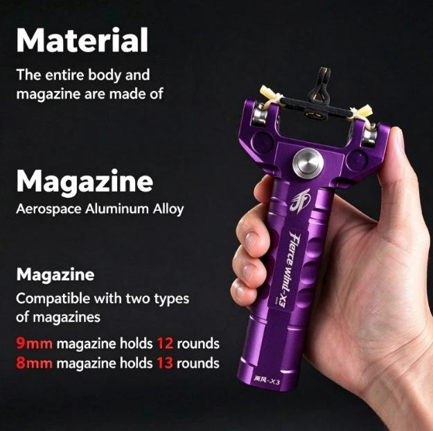 CNC Aluminum Alloy Rapid Firing Suitable for 8mm Steel Ball Outdoor Automatic Loading High-power Hunting Equipment
