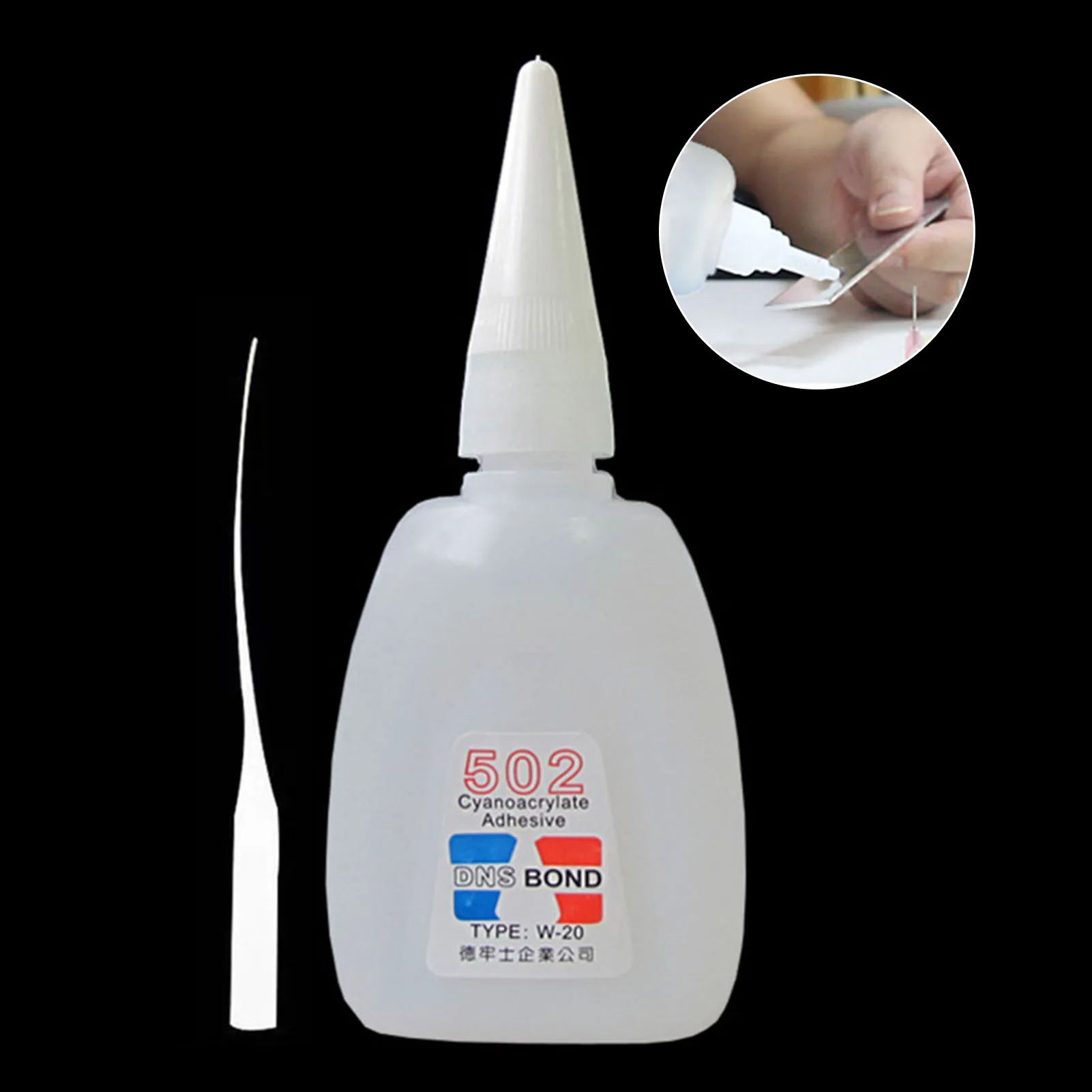 502 Super Glue Instant Quick Dry Strong Adhesive Quick Bond Leather Rubber Metal Office Supplies Fast Glue 50g Liquid Glue