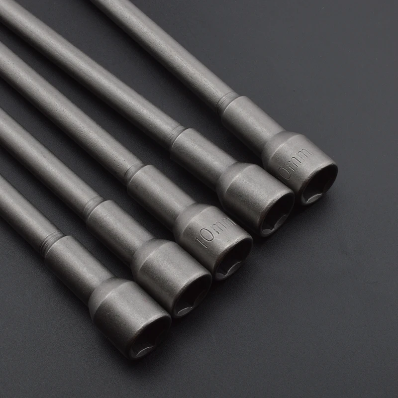 

5-19mm Hex Socket Bit Set 150mm Long Shank 1/4" & 3/8" Drive Cr-V Steel Allen Key Tools for Furniture Bicycle Motorcycle Repair