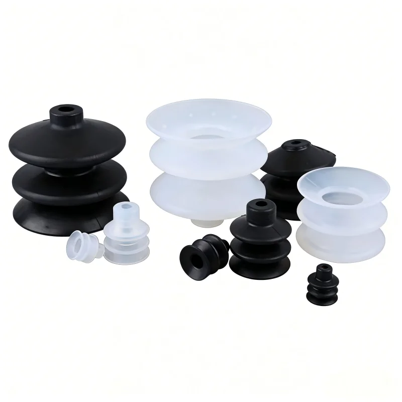 Large Suction PCG Vacuum Suction Cup Black Silicone Pneumatic Suction Nozzle 20/30/40/60/90mm For Carton Box Packaging Handling
