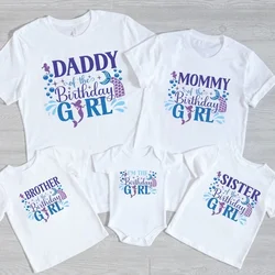 Mermaid Series Family Matching T-Shirts Daddy/Mommy/Brother/Sister of The Birthday Girl Tops I'm The Birthday Girl Baby Bodysuit