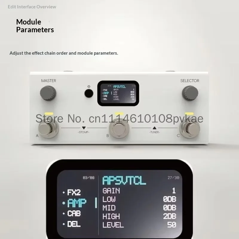 Livtra Mosaic Multi Effects Processor Guitar Effect Pedal Amp Simulation USB Recording Drum Programming For Guitar Players