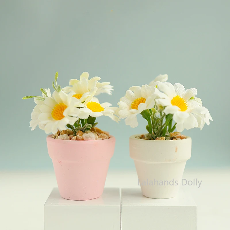 Dollhouse Miniature Furniture Decoration Items Flower Potted for Green Plant in Pot Decor Simulation Potted Plants Accessories