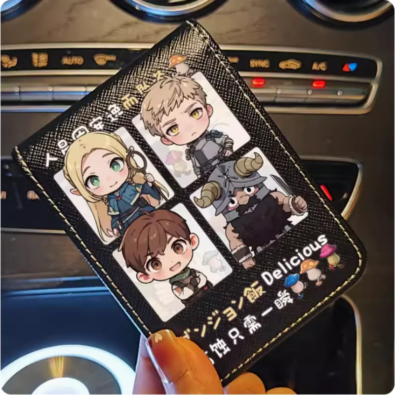 Anime Delicious in Dungeon Cartoon Fashion Wallets PU Purse Card Holder Money Bag Gift 731 Cosplay