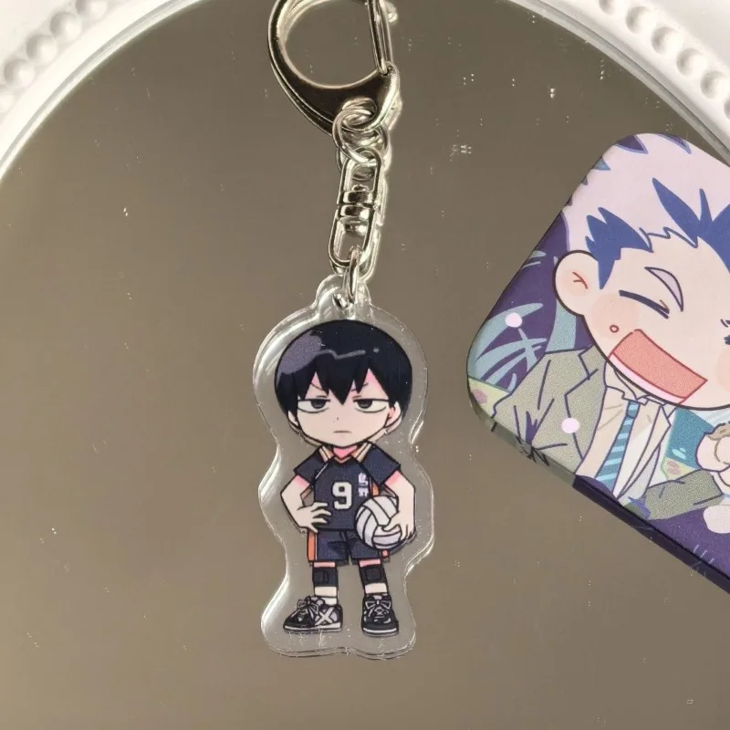 Haikyu!! Anime kawaii pendant Hinata Shoyo and Kawa Tetsu's solitary claw grinding high-value schoolbag pendant acrylic keychain