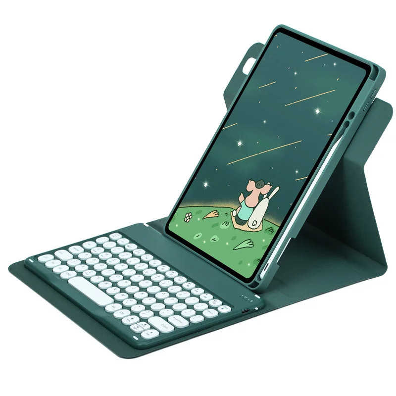 Imagem -04 - Capa de Teclado Rotativo para Samsung Galaxy Tab s9 fe Plus Mais 12.4 Capa com Suporte de Lápis Capa de Teclado Magnético Teclado 360 °