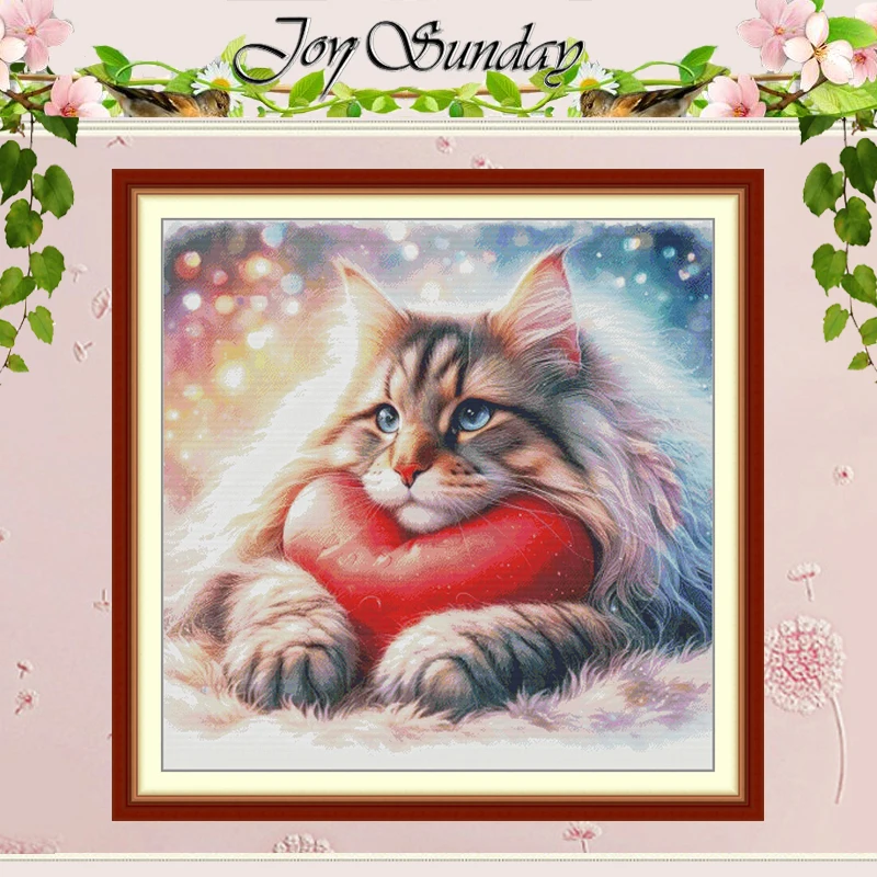 

Loving Maine Coon Cat Patterns Counted Cross Stitch Set DIY 11CT 14CT 16CT Stamped DMC Cross-stitch Kit Embroidery Needlework