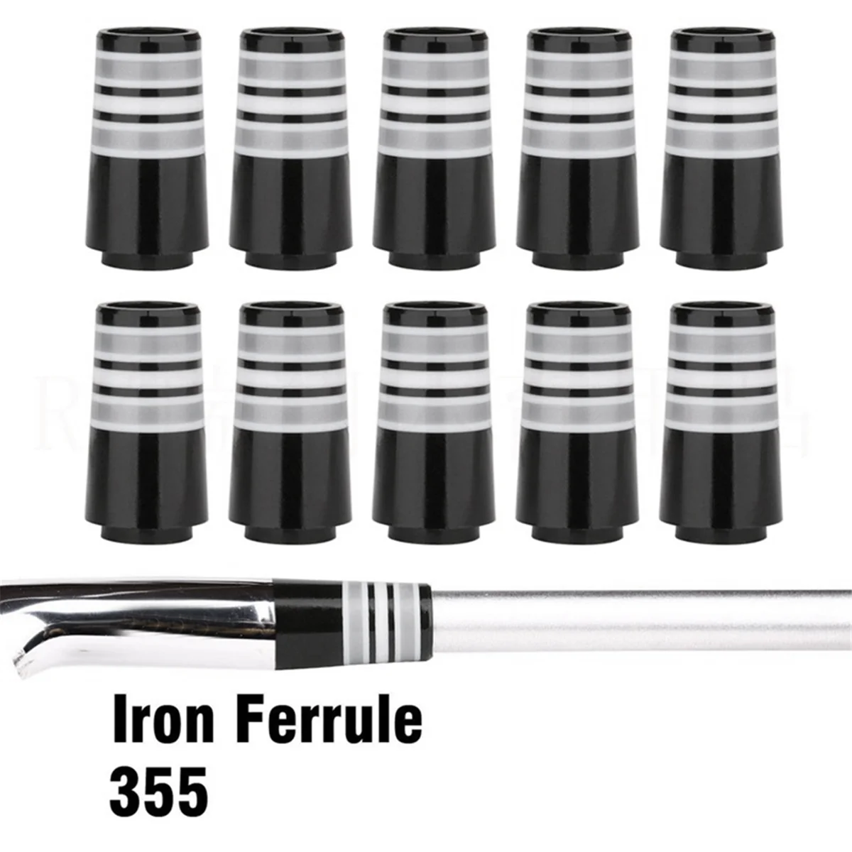 10Pcs Golf Ferrules for 0.355 Tip Irons Shaft Sleeve Golf Iron Club Ferrules Replacement Rich