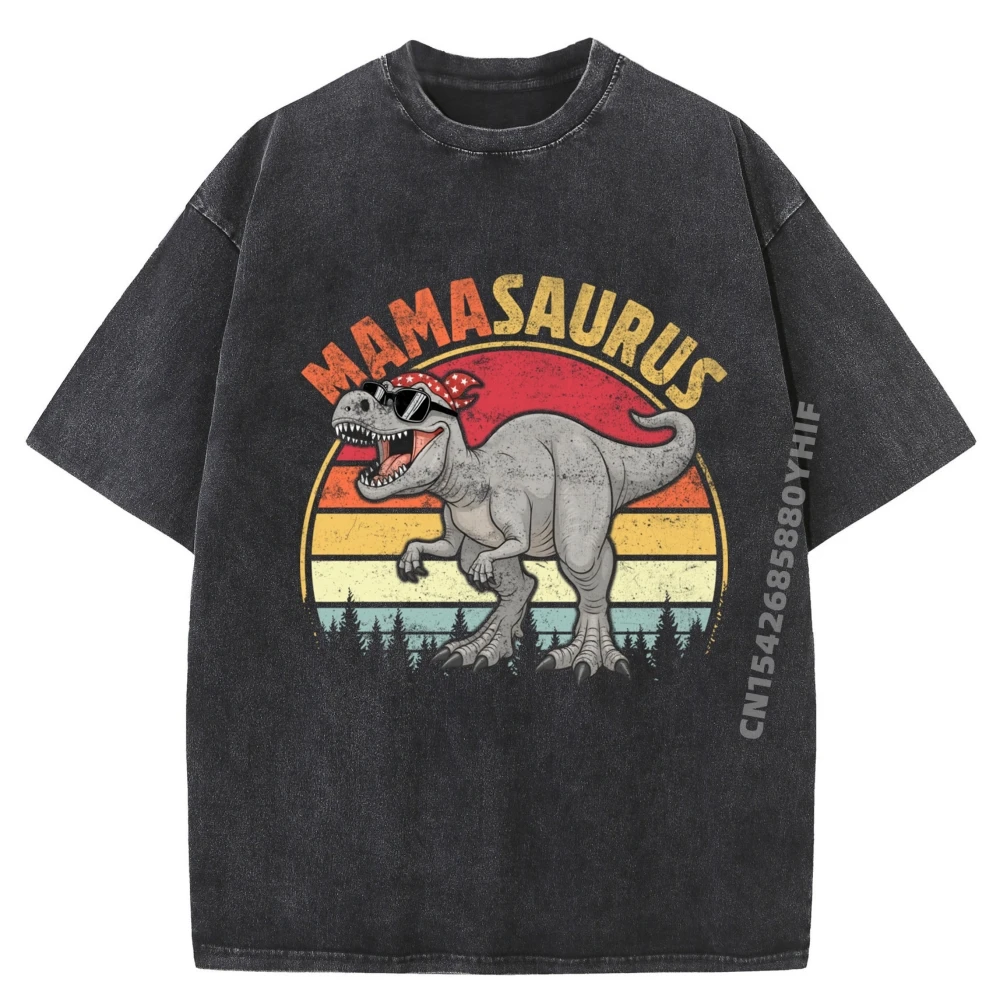 

Mamasaurus T Rex Dinosaur Family Mama Mothers Day Shirts Graphic Tee Designer Clothes Men Tshirt Letter Washed Tops
