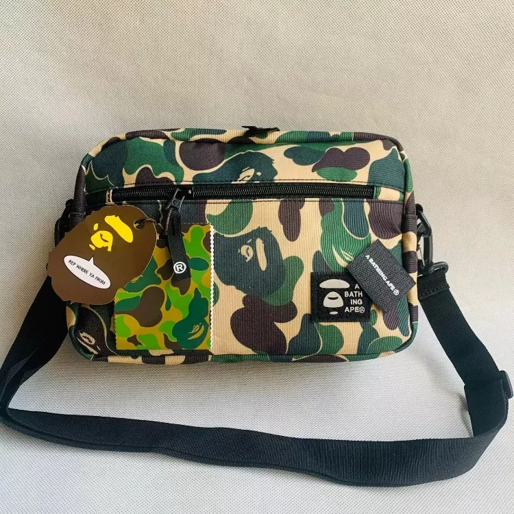 BAPE Ape Head 2026 Winter Fashion Streetwear Shoulder Crossbody Bag Camo Tote Handbag Square Messenger Bag