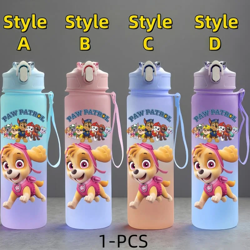 PAW ตัวการ์ตูนน่ารักถ้วยน้ําขนาดใหญ่ความจุกลางแจ้งแบบพกพาเชือกดื่มขวดเด็กของขวัญกาต้มน้ําดื่ม