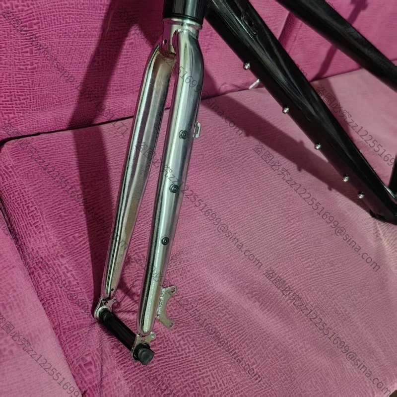 for Bright Silver Brushed Electroplating Chrome Bikepacking Bicycle Steel Fork Quick Release Bicycle28.6 with Toothed Front Fork
