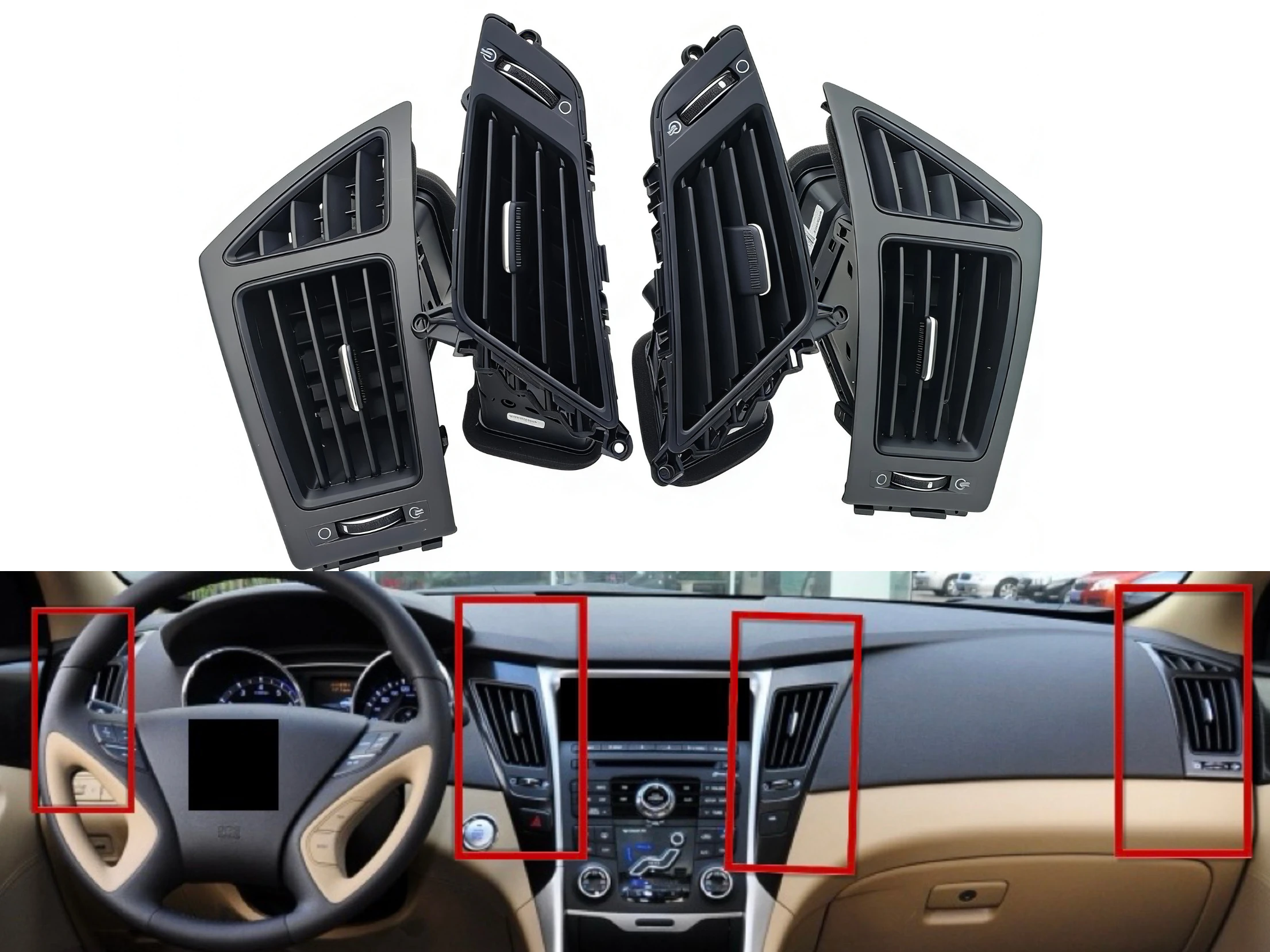 

2/4 шт. для Hyundai Sonata 2011-2015, вентиляционные решетки кондиционера 974103S000 974203S000 974803S000 974903S000