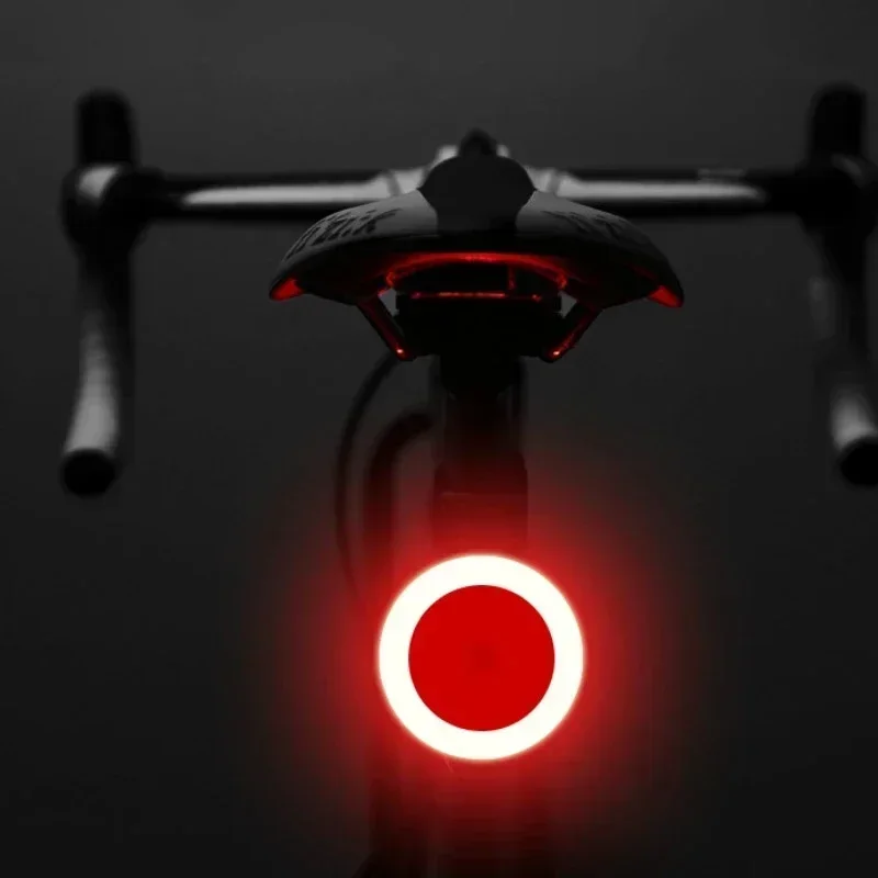 Heart Shape LED Bike Light USB Rechargeable Bicycle Rear Light Waterproof MTB Taillight 5 Mode Cycling Night Safety Warning Lamp