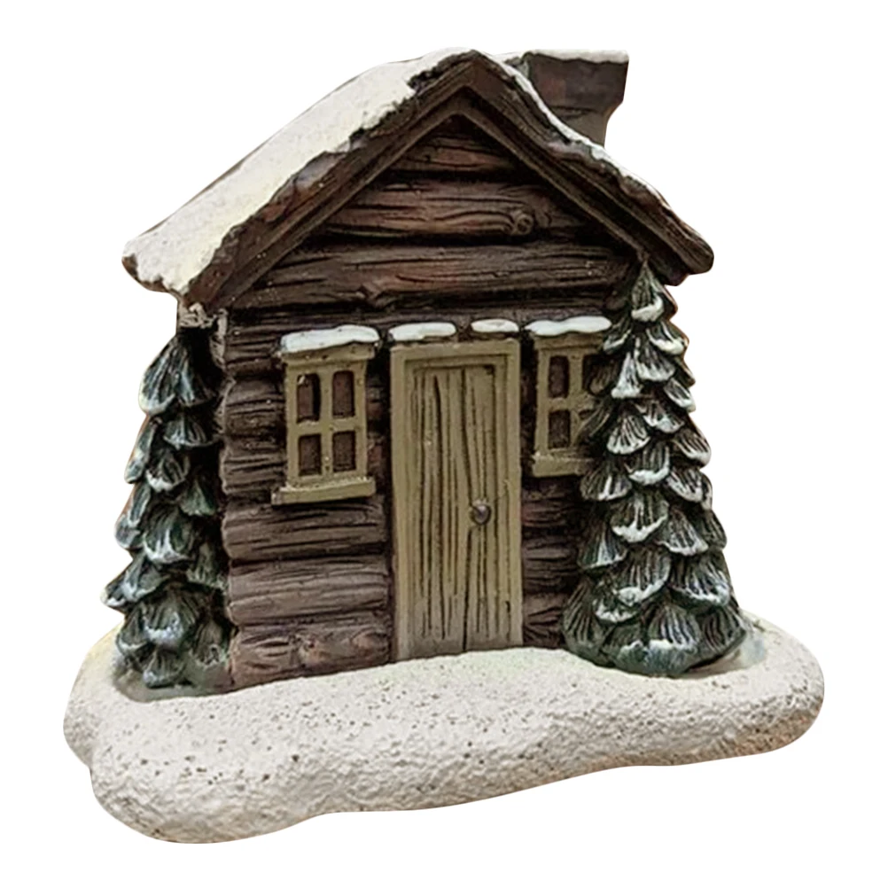 

Snowy Chimney Cottage Incense Burner Resin Christmas Cabin Aroma Stove Table Centerpiece Decorative Censer for Relaxation