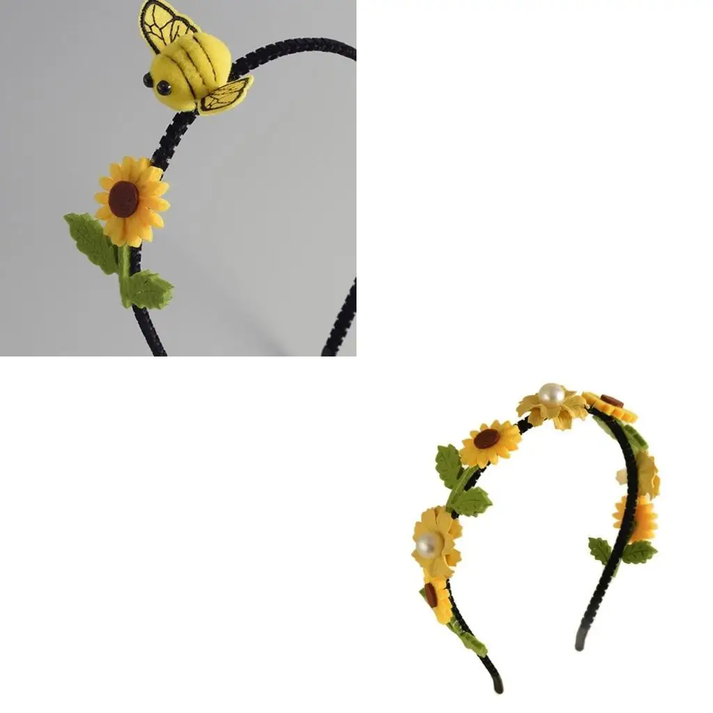 

652F Women Floral Crown Maternity Photoshoots Hair Wreaths Fashion Headband