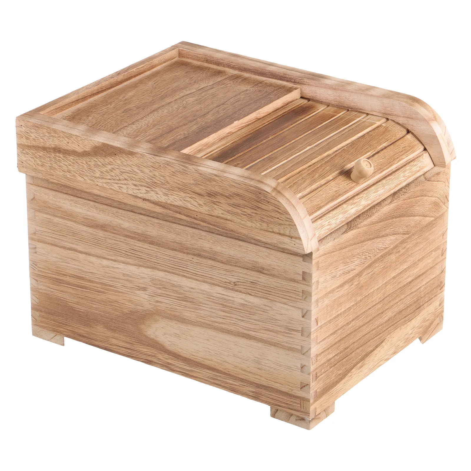 

Wooden Food Storage Container with Airtight Lid 4x4 Rice Dispenser Kitchen Countertop Organizer Grain Bucket for Home Use