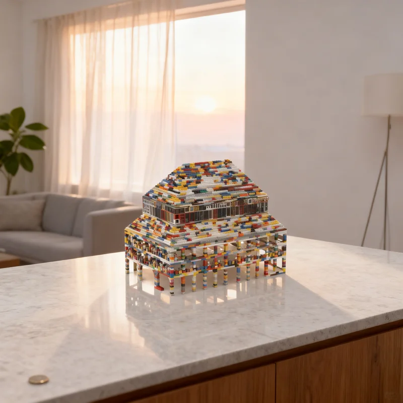 

5650pcs MOC Sportstadion De Pepernoot Sportstadium The City Model Building Blocks Creative Display Gift Collectible Decor Kids