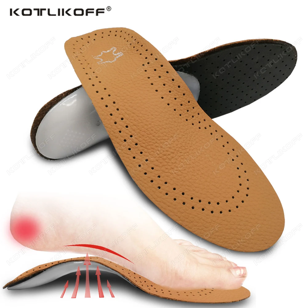 

Children Leather Orthopedic Insole Severe Flat Feet High Arches Orthotic Instep Shoe Pad Latex Antibacterial Active Carbon Pads