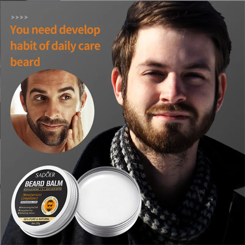 Natural Beard Balm Wax Moisturizing Smoothing Dashing Gentlemen Beard Groomed Charming Beard Styling Professional Care Cream