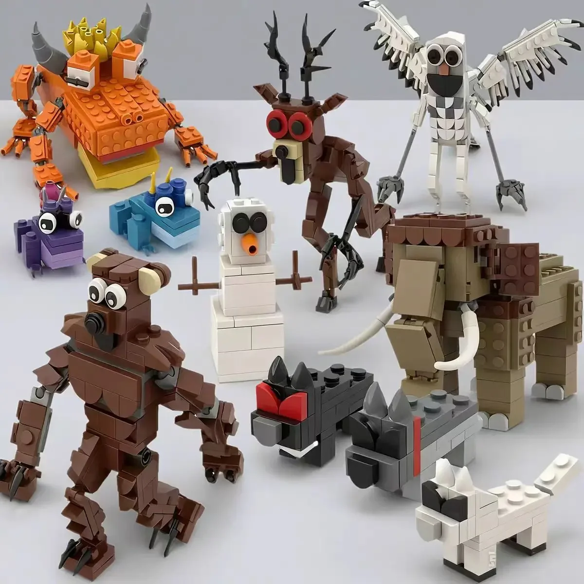 ألعاب مكعبات بناء غزال الغابة الجديدة 99 ليلاً، تمثال بومة غزال وحش، هدايا عيد الميلاد للأطفال والهالوين وأعياد الميلاد