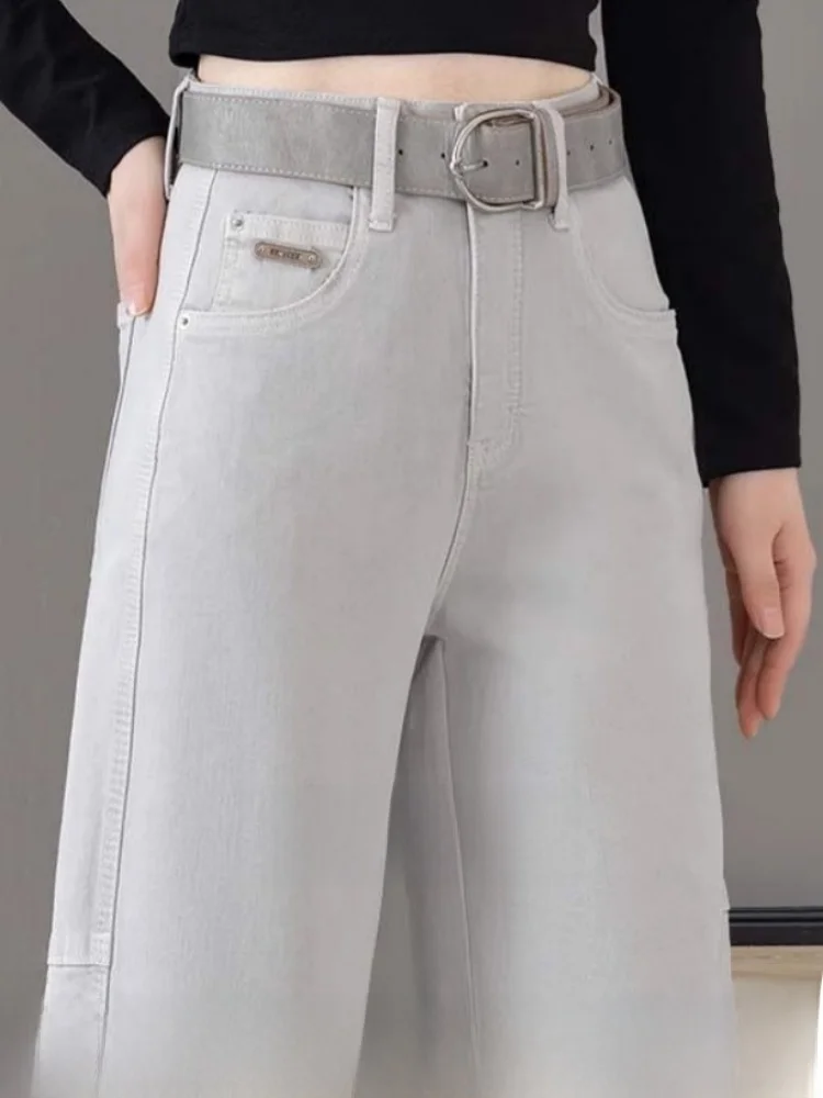 

High Waist Straight Leg Jeans Women's Narrow Version Casual Wide Leg Pants Bootcut Trousers Denim High Waist Straight Leg Jeans