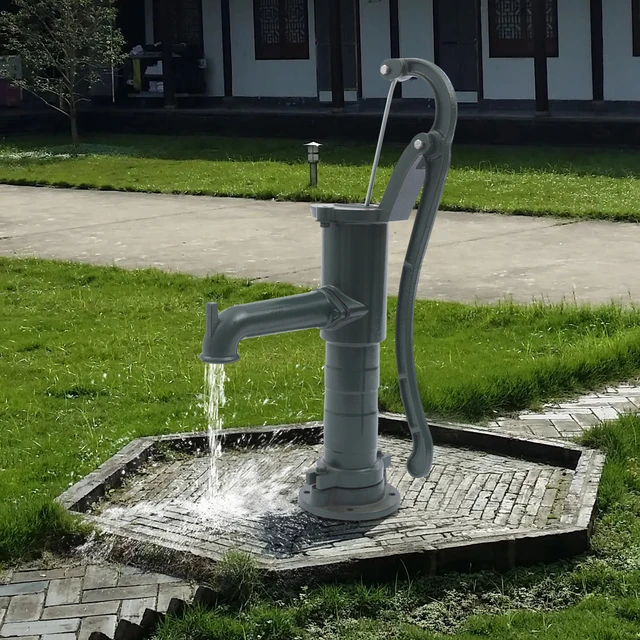 Vintage Hand Water Pump Pond Well Pitcher Cast Iron Press Suction Outdoor Yard Garden Green AliExpress