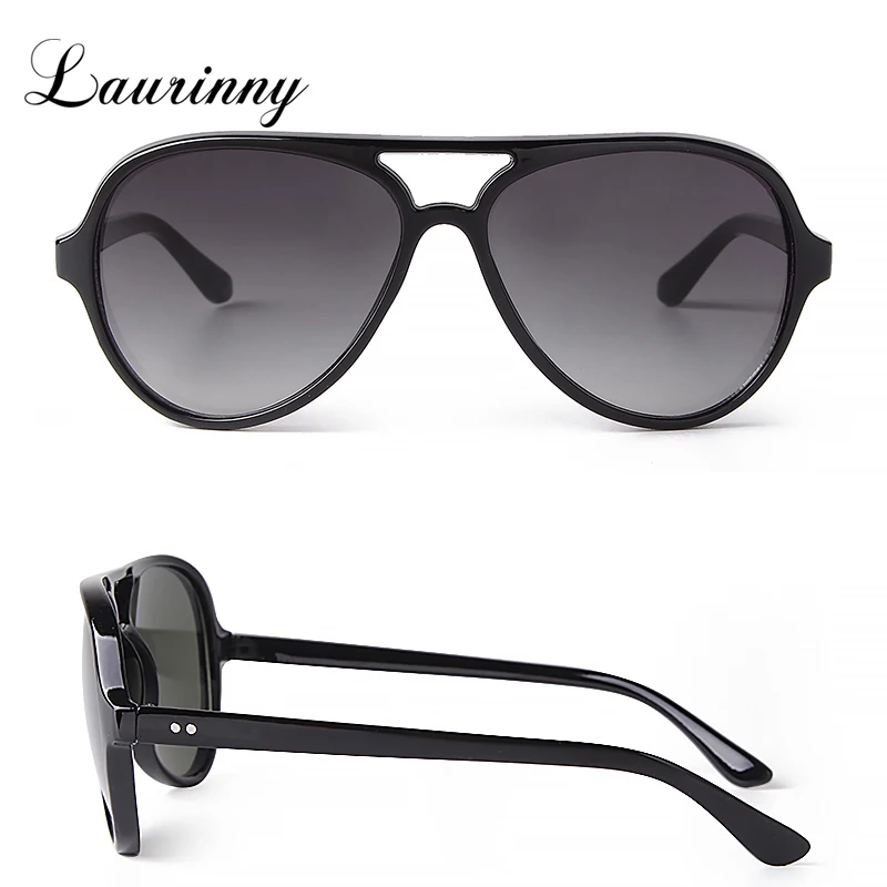 Trendy Gradient Blue Lens Oversized Pilot Sunglasses Women Brand Design Vintage Tortoise Shell Aviation Men Shades Sun Glasses