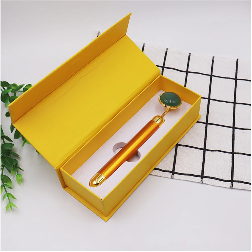 

1 шт., золотая палочка для красоты лица, электрический массажный инструмент, уход за лицом, подтяжка кожи, похудение, способствует кровообращению, гладкая