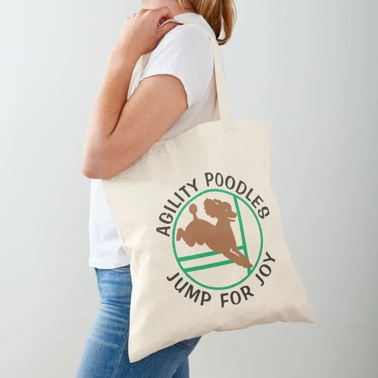 

Agility Poodles Jump for Joy NickerStickers on Redbubble Tote Bag hand bags shopping bags foldable