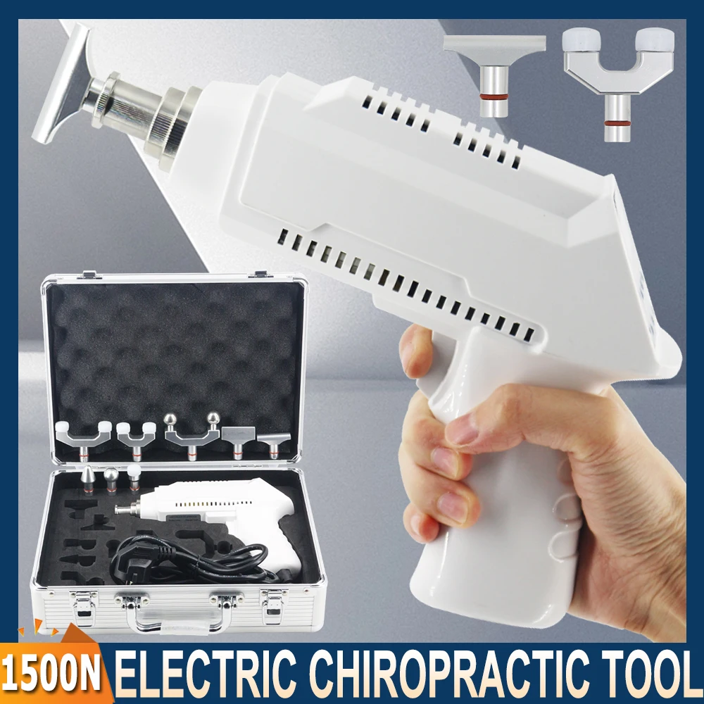 

1500N Electric Chiropractic Adjusting Tool Spine Impulse Therapy Electric Correction Gun New Portable Body Relaxation Massager