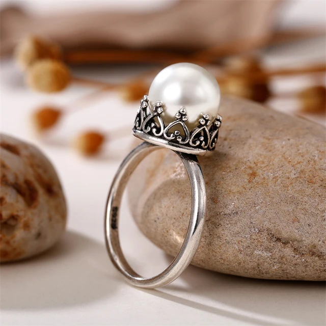 Ladies pearl rings on sale