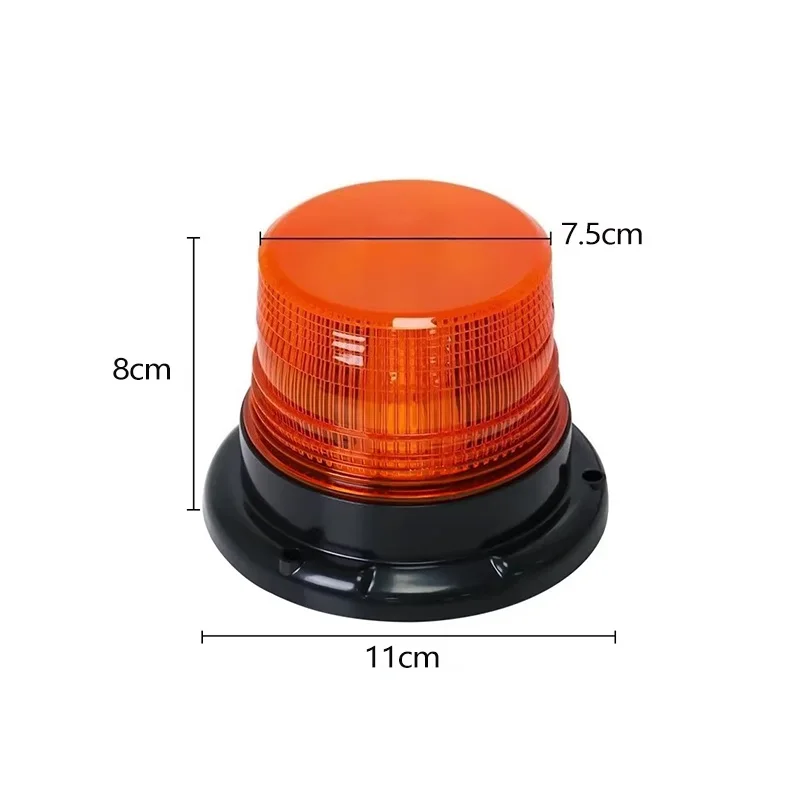 Car Truck Roof Top Warning Light LED Strobe Light Emergency Light Flashing Beacon With Magnetic Base For Security Auto 12V-80V
