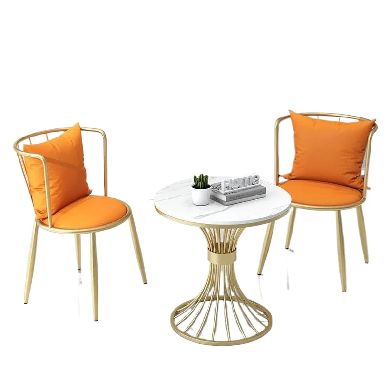 

Balcony leisure table and chair three-piece set, household modern milk tea shop table and chair combination