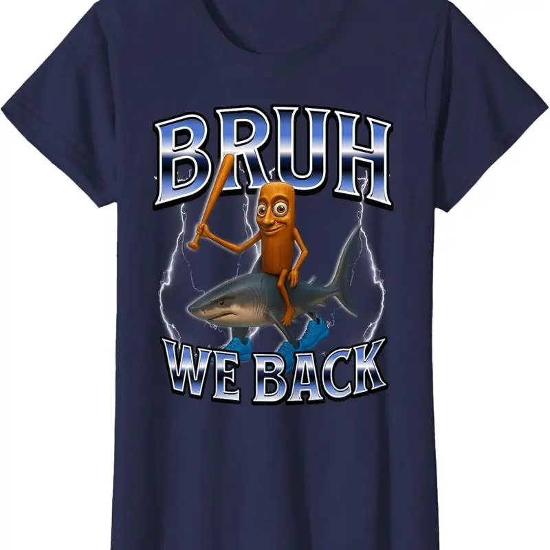 

Женская футболка с круглым вырезом в итальянском стиле Brainrot Back to School Meme