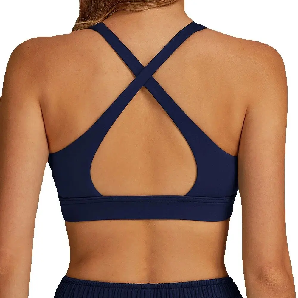 

Yoga Bra Breathable Sports Underwear Women Fitness Workout Top WomenSexy Gym Top Women Crease Sports Bra Running Back Cross