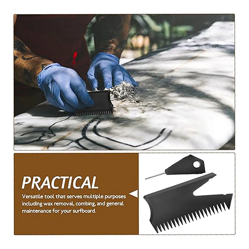 Prancha de surf pente de cera removedor de limpeza pente de cera de prancha com chave de barbatana para esportes aquáticos skimboard surf acessórios