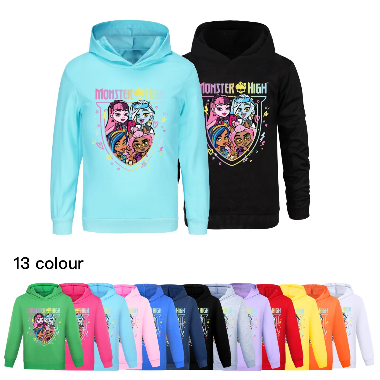 Monster high hooded top hoodie sweater 3532