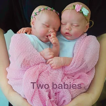 17 inch Twins reborn baby doll kits reborn babies toddler kit,newborn twins,reborn Preemie baby,lifelike reborn baby