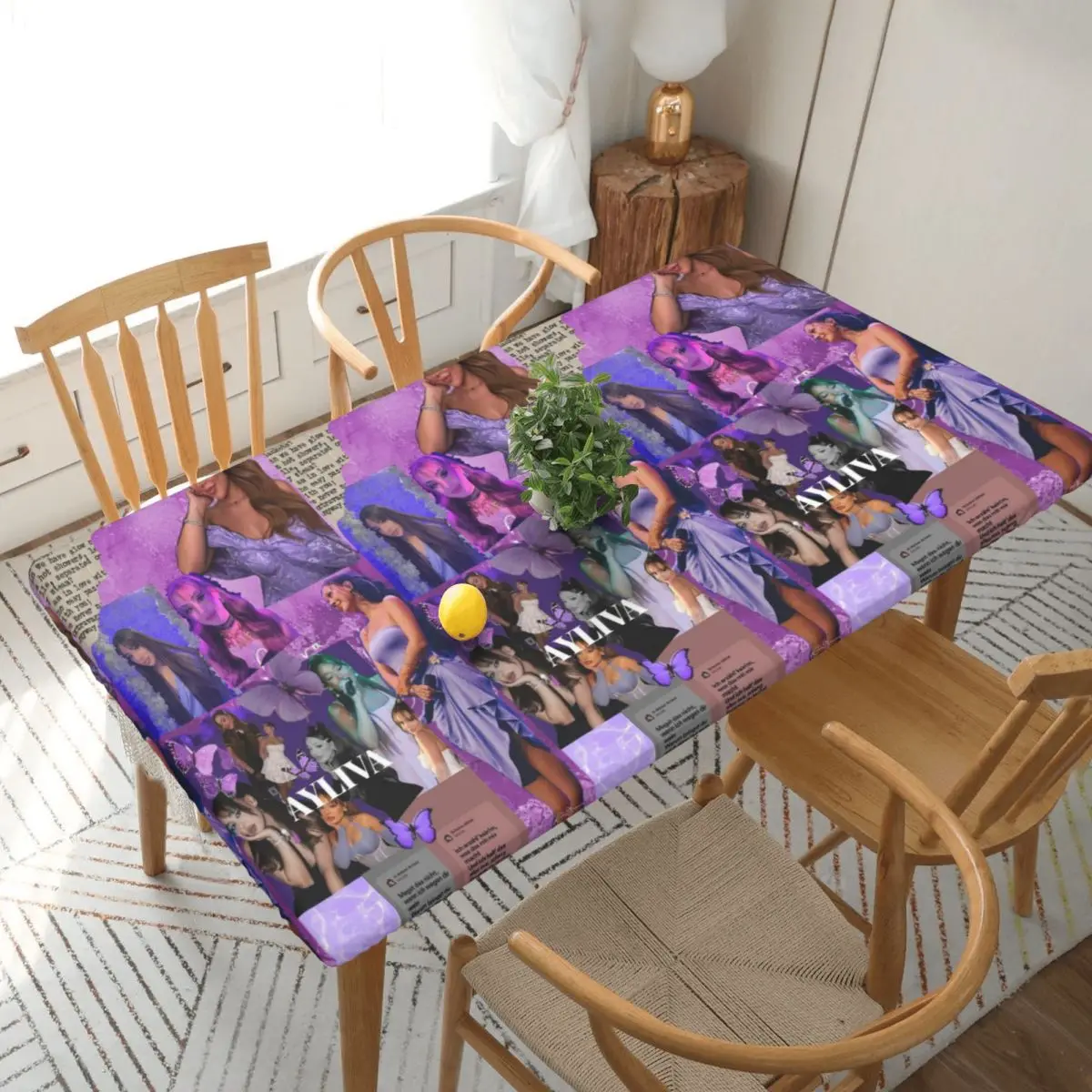 Ayliva Custom Rectangular Tablecloth Oilproof Table Cover for Dining Events Table Cloth